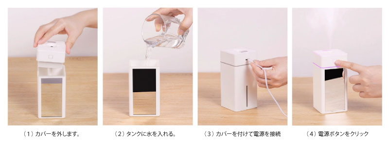 ミラー付きUSB加湿器の印刷に関して