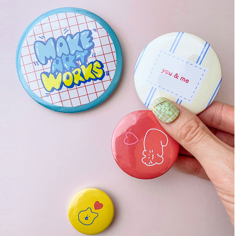 オリジナル缶バッジのサイズとデザインを確認するポイント